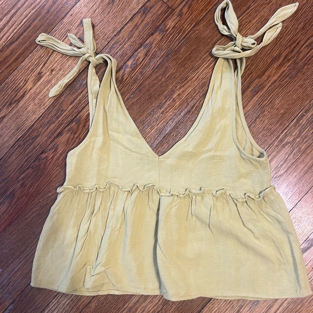 Vici Sunlit Yellow Tie-Strap Tank Top - Picture 8 of 8
